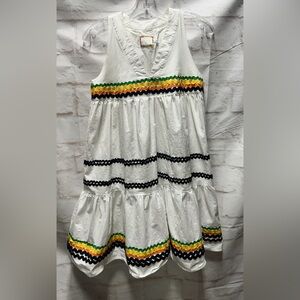 Anthropologie Eri + Ali‎ ric rac  flounced dress size small